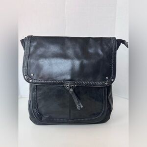 The Sak Ventura Convertible Backpack Crossbody Distressed Black Leather Bag